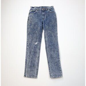 Vintage 90s Lee Mens 30x32 Distressed Acid Wash Straight Leg Denim Jeans USA